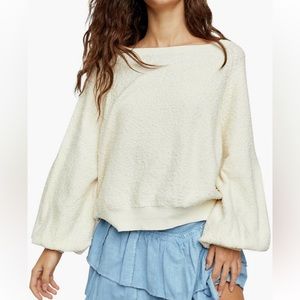 Free People Found My Friend Pullover in Cream size XS